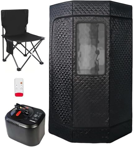 Sauna vapeur, Lot de 2 tentes sauna vapeur portables for 1 personne, avec chaises pliantes, for un grand espace intérieur et générateur,pour la maison