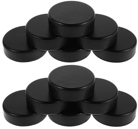 ERINGOGO 16 Stück Schaumstoff Eishockeypucks Kleiner Trainingspucks aus Pu Leder Leicht und Sicher für Indoor Hockey Übung und Straßensport für Erwachsene