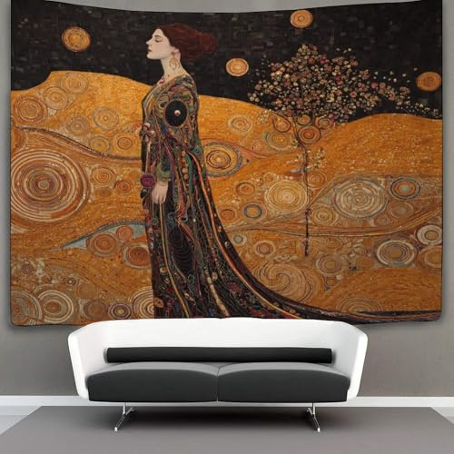 kaiyun Mondlose Nacht in der Sahara Wandteppich Tapisserie Wandbehang Landschaft Wandkunst Dekore 100cmx150cm