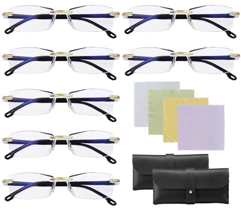 Toimveok 7 PCS Brille Die Sich Automatisch Der Sehstärke Anpasst,Vision pro Brille Intelligente Multifokale Anti Blaulicht Dioptrien Verstellbar Die Sich Automatisch der SehstäRke Anpasst