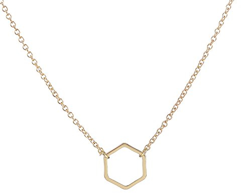 Soulsisters Halskette Sechseck Hexagon 18k vergoldet