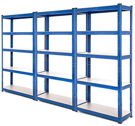 Racking Solutions Heavy Duty Garage Racking 3 Bay MEGA DEAL 275KG Per Shelf (1800mm H x 900mm W x 300mm D)