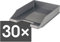 HAN Briefablage Klassik, 30 STÜCK Schreibtisch Organizer, Bürobedarf, Ablagefächer, Büromaterial, Briefkorb, Dokumentenablage, bis Format A4/C4, 1027-X-191, dunkelgrau