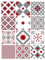 | Carrelage Mural Autocollant | Planche de 12 Stickers Autocollants Adhesifs Carrelage - Carreaux de Ciment - REDDREAM - Dimensions d'un Sticker : 15 x 15 cm - Meubles Cuisine Salle de Bains ...