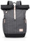 FANDARE Roll-Top Rucksäcke Schulrucksack mit USB Schultasche für 15.6 Zoll Laptop Schulranzen Daypacks Tagesrucksack für Herren Damen Reise Büro Alltag Freizeit Camping Rucksack Polyester Grau A