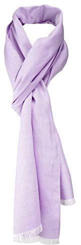 TigerTie Unisex Schal Pique in flieder uni gemustert - Größe 180 x 28 cm