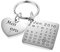 Gravure Personnalisé Date Calendrier Porte-clés Personnalisé Date Pendentif Porte-clés pour Les Amoureux Couples Saint Valentin Anniversaire Anniversaire Cadeau spécial (Cœur)