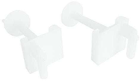 SOMATHERM FOR YOU - Fixation d'abattant WC avec 2 vis à têtes carrées, 2 écrous et 2 plaquette - plastique