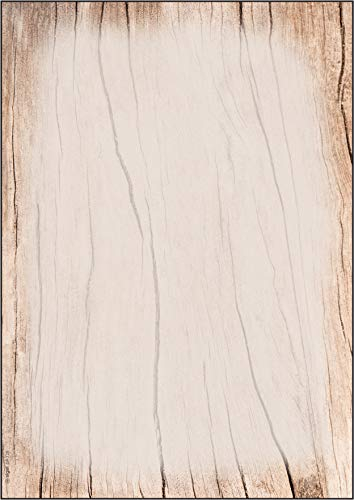 SIGEL DP128 Hochwertiges Struktur-Papier, Holzdesign, 90 g, A4, 50 Blatt, Briefpapier, Speisekarte, aus nachhaltigem Papier
