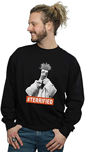 Disney Men's The Muppets Beaker Terrified Sweatshirt