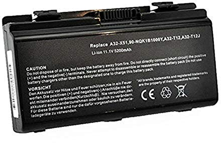 WYGUO A32-T12 A32-X51 A32-XT12 Laptop Battery Replacement for Asus X51 X51L X51H X51RL X51C X58 X58C X58L X58LE T12 T12E T12C T12ER Series(11.1V 5200mAh)