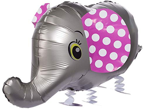 Folienballons Air-Walkers Heliumballons Tierfiguren Helium Luftballons; Dackel Airwalker Hund Ballon mit Leine für Kinder (Elefant)