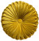 Cushion Soft HOLLAND PLUSH Velvet Cushions Luxury Chic Filled cushion Round (Mustard Yellow)