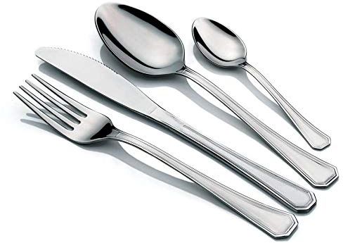 Zanetti Set 6 Posate Forchette Dolce da Tavola in Acciaio Inox Savoy