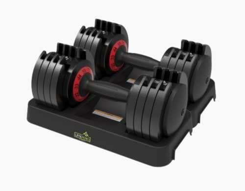 Adjustable Dumbells 25g x 1 Twist Tech Limepeaks Fitness LMP-2908 Dumbbells Ultracompact Adjustable With Anti-Slip Handle Fast Adjust Weight by Turning Handle Home Fitness Gym Equipment