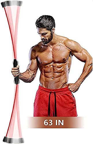 LSDRALOBPOI Elastische Flexi Bar Fitness Schwingstab Elastische Fitnessstange mit elastischen Trainingsgeräten, die für Muskeltraining, Gewichtsverlust und Fitness geeignet 804