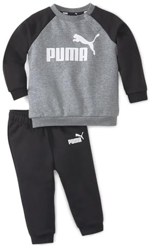 PUMA Unisex Kinder Minicats ESS Raglan Jogger FL Jogginganzug, Schwarz, 80