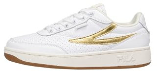FILA SEVARO F Wmn, Scarpe da Ginnastica Donna, White-Gold, 40 EU Stretta