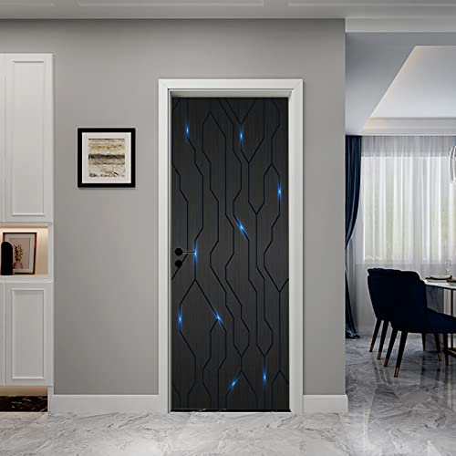 ZZDXL Türtapete Selbstklebend 80X200 Dunkelgrau Türtapete Selbstklebend Türposter,Fototapete Selbstklebend 3D Pvc Türaufkleber Diy Türbild,Türfolie Poster Tapete
