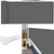 CHBIN Balkon Sichtschutz mit Ösen und Kabelbinder 140x900cm wetterfest Sichtschutz Zaun blickdichte Balkonumspannung für Garten, Balkon Terrasse Outdoor Balkonumrandung, Grau