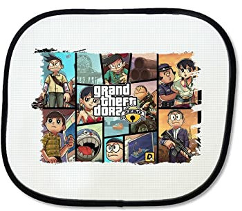 Parasol Gran Theft Doraemon Anime Broma sunshield Coche.