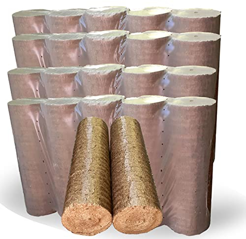 LanDixx Rundholzbriketts 4 x 10 kg Holzbriketts 40kg große runde Briketts - Ofenbriketts - Holzbriketts - Günstige Alternative zu Brennholz - Geringer Ascheanteil!