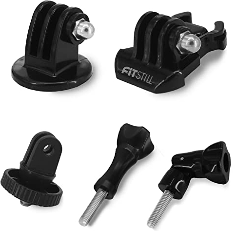 FiTSTILL Tripod Adapter Mount with 1/4 Screw Camera Adapter Part Compatible with Go Pro Hero 12 11 10 9 8 7 6 4 3 3+ 2 Session Black Silver SJ4000 SJ5000 Xiaomi Action Cameras Accessories