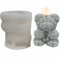 Pansy Rosenbärform Silikonform - 3D Teddybär Kerzenformen | Tier Schokolade Süßigkeiten Form Tier Silikonform | DIY Handgefertigt, Aromatherapie, Kerzen, Seife, Herstellung