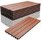 Ansobea Lot de 30 dalles de terrasse WPC - 30 x 60 cm - 5 m² - Idéal pour l'extérieur - Dalles à clipser pour balcon, jardin et terrasse - Simples, rapides et pratiques