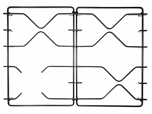 Whirlpool Ixelium - Kit 2 griglie in ferro smaltato nero lucido 395 x 263 mm. per cucina piano cottura 4 fuochi C00322214 - C00330173 - P2566/KIT