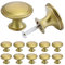 TsunNee 24PCS Vintage Cabinet Knobs, Chic Drawer Knobs, Antique Brass Kitchen Cupboard Handles, 30mm Round Furniture Door Knobs