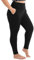Walifrey Plus Size Leggings with Pockets for Women, High Waist Opaque Tummy Control Leggings Black 4XL