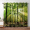 DICOINB Vorhang Blickdicht Ösen Motiv Wald,3D Moderne Gardinen Isolierung Blickdicht 2Er Set Kurz Für Wohnzimmer Schlafzimmer Kinderzimmer,100X140Cm(Hxb)/100X70Cm*2,A4