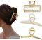 3 Stück Haarstyling-Zubehör für Frauen und Mädchen Haarklammer Große für Damen Haarklammer Rutschfeste Gold Metall Mit Perlen Haarspangen Damen Modisches