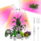 YUYMIKA 96 LED 4 teste lampada a spettro completo, 15 W Grow Light con spina europea, timer 3/9/12, cavo 3 m, asta telescopica per piante da giardino