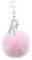 Xsclpomddy Pom Pom rosa. Schlüsselbund künstliche weiche Kaninchenhaar Taschenanhänger Ball Schlüsselanhänger mit Buchstabe A-Z für Handtasche Dekoration,pink K