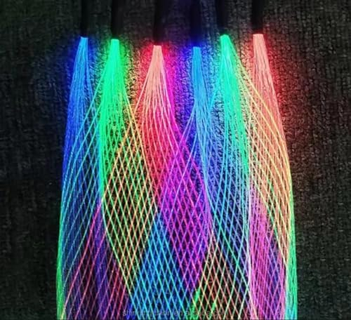 GogoRavers™ Frustino spaziale a LED, con luce a LED, per rave EDM festival, trippy, divertente, girevole, attrezzatura da ballo, attrezzatura manuale (multicolore)