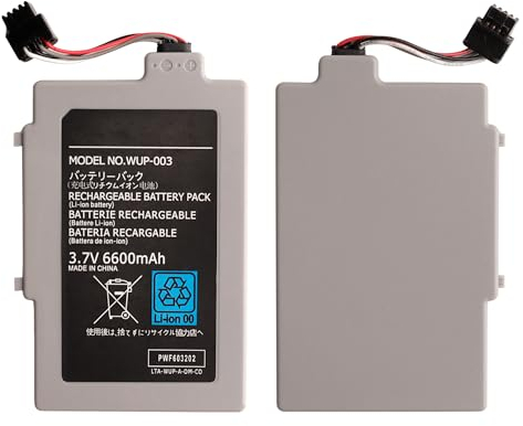 Swark Batteria wup-003 6600 mAh, compatibile con Nintendo Wii U Gamepad WUP-003, batteria di ricambio con strumenti