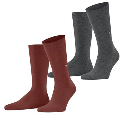 Burlington Herren Socken Everyday Multipack M So Baumwolle einfarbig 2 Paar, Braun Verbania 5824, 40-46