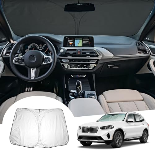 GAFAT Compatible con BMW X3 G01 2018-2024/iX3 G08 2021-2025 Parasol para Parabrisas Interior, X3 iX3 Parabrisas Protección Solar, Refrigeración, Protección UV, X3 G01 Accesorios