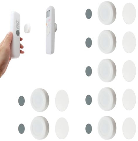 Nazaz 7 Piezas Organizador Mandos TV Magnéticos y Adhesivos, Fuerte Soporte Magnético para Mando a Ddistancia para el hogar, Oficina, Escuela, Sin Agujeros ni Tornillos (Blanco)