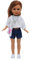 Folk Artesanía Naia Original Sammelpuppe, 35 cm, Vidal Red Dolls mit Bluse und Jeans