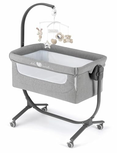 CAM Baby Beistellbett Cullami | für 0-9 kg | Braun | 8-fach höhenverstellbar