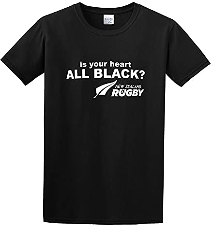 New Zealand All Black Rugby Unisex 100% Cotton Short-Sleeve T-Shirts Black L