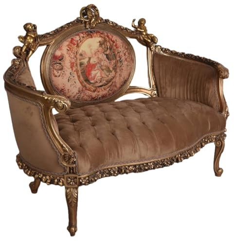 Salon Sofa Antik Couch Sitzbank Luxus Sofabank Amoretten cat708 Palazzo Exklusiv