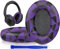 SOULWIT Professional Earpads Cushions Replacement for Sony WH-1000XM3 (WH1000XM3) Over-Ear Headphones, Ear Pads with Softer Protein Leather, Noise Isolation Memory Foam, Added Thickness (Purple Black)