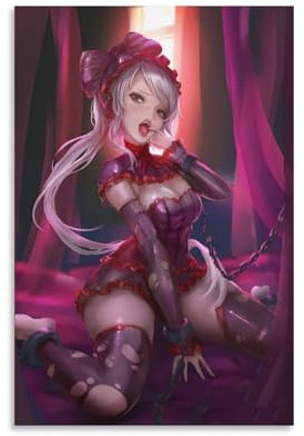 SHUBAPO Overlord Japanisches Anime-Poster, Shalltear Blood Art, Poster, Leinwand, Gemälde, Dekor, Wanddruck, Foto, Zuhause, modern, dekoratives Poster, 40 x 60 cm