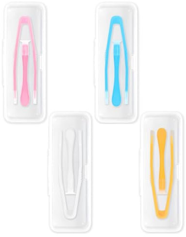 QEDBOJE 4 pcs Dispositivo per la rimozione delle lenti a contatto con pinzette e ventose, strumento per la rimozione delle lenti a contatto per viaggi e attività all'aperto (multicolore)