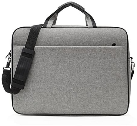 FackLOxc Sac de transport léger pour ordinateur portable de 15,6 à 17 pouces avec bandoulière pour femme, gris, 17 Inches