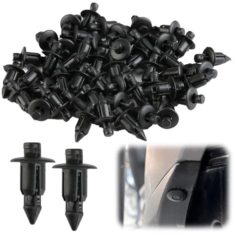 50-Stück Kunststoffnieten,Spreiznieten 6mm,Plastik Nieten,Auto Befestigung Clips,Kunststoff Kawasaki Ersatzteile,Plastik Befestigungsklammern,Halteklammern,Ersatz Karosserie Kernnieten